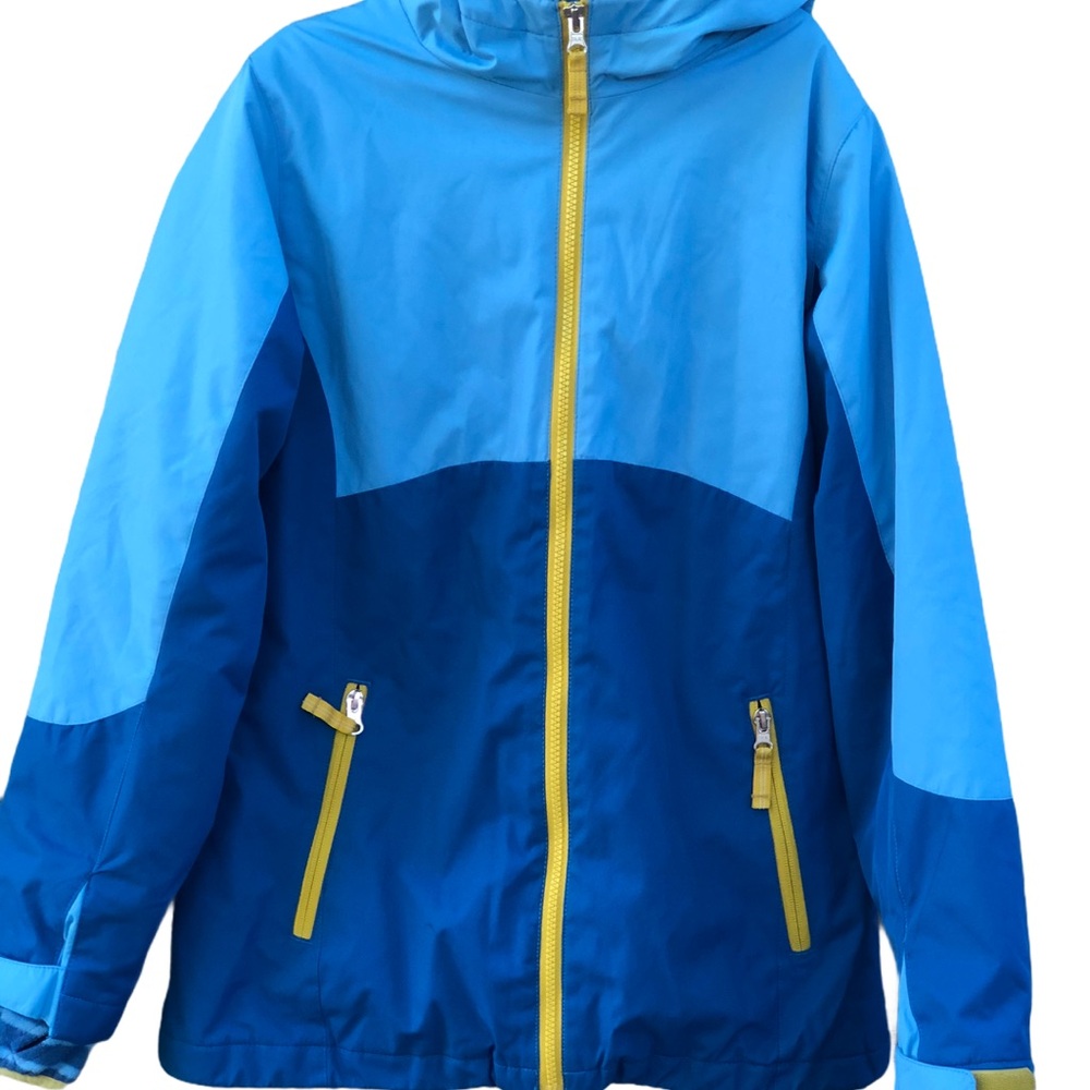 Land’s End girls bright sea blue 3-in-1 stormer parker